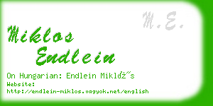 miklos endlein business card